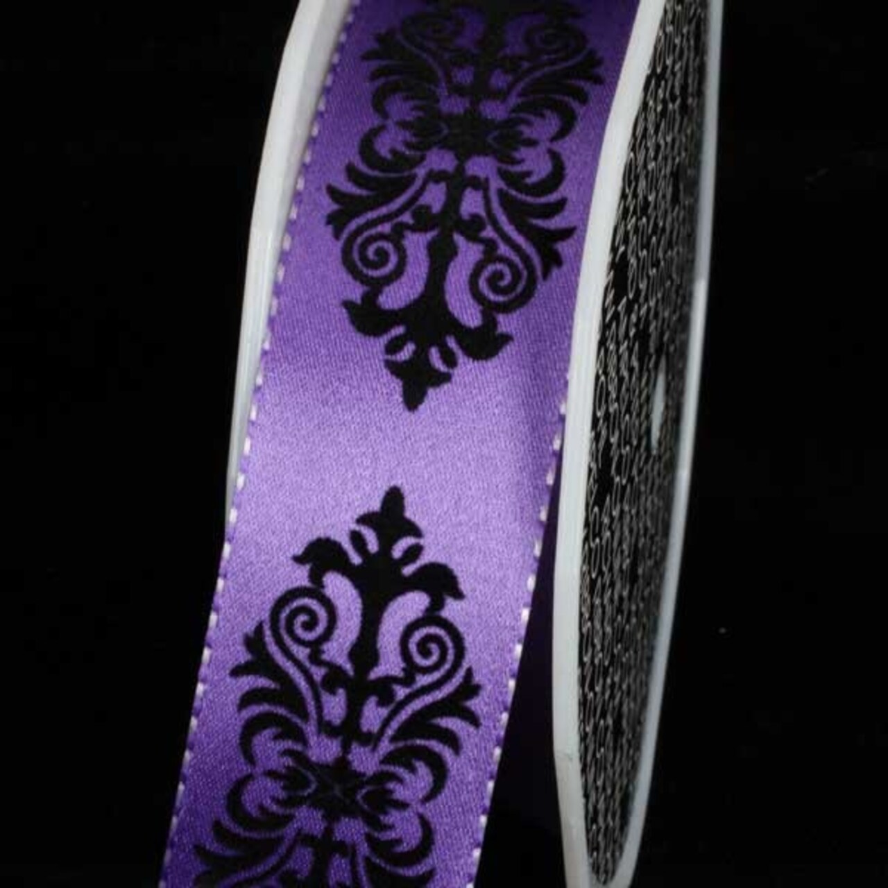 The Ribbon People Purple and Black Royal Wired Craft Ribbon 1.5" x 27 Yards